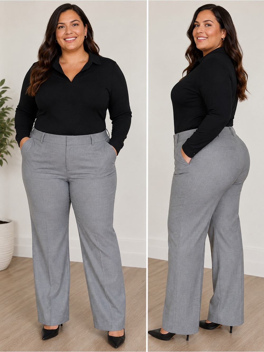 NWOT SIZE 10 Ricki's Grey Dress-Pants- AS IS